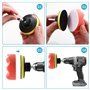 23 Pièces Polissage Voiture Kit,80mm Polissage Pad Éponge, pour Perceuse M10,pour le Polissage, le Meulage et le Cirage Dans les