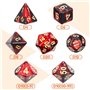 GWHOLE Lot de 42 Dés Jeux De Role Donjons et Dragons D&D Dice, Jeu de Dés Double-Couleur Polyédrique