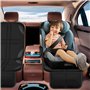 Fervalyna 2 Pièces Protecteur de Siège de Voiture Isofix, Antidérapant Protection Siege Auto avec Poches Organisateur, Universel