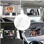 Peevisap 2 Pièces Miroir Voiture 15×8 cm, Retroviseur Intérieur Voiture, Miroir Pare Soleil Voiture, Miroir De Courtoisie Voitur