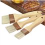 OTTYMO 3 Pcs Brosse Barbecue à Poils Riches Pinceau à Pâtisserie Brosse BBQ avec Manche Bois Outils Barbecue Brosse à Pâtisserie