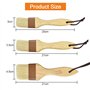 OTTYMO 3 Pcs Brosse Barbecue à Poils Riches Pinceau à Pâtisserie Brosse BBQ avec Manche Bois Outils Barbecue Brosse à Pâtisserie