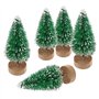 ILOVE DIY Lot de 10 Sapin de Noel Artificiel Mini Arbre de Noël Miniature Decoration Table Intérieur (Vert