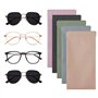 Newpop Etui Lunettes(5Pcs), Souple Étuis et Légère Cuir Portable, Résistant Aux Rayures Étui Sacoche pour Femmes Hommes, Pochett