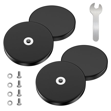 Newpop 4 Pièces Gros Aimant Puissant Caoutchoutés