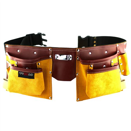 Ceinture porte outils en cuir de qualité avec 11 poches