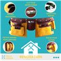 Ceinture porte outils en cuir de qualité avec 11 poches, ceinture ajustable en nylon, cadeau pour fête des pères pour bricoleur(