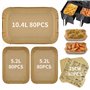 SdreMelo Papier Cuisson pour Ninja 10.4L Papier Cuisson Air Fryer 320 Pièces Cuisson Paper Liner Qualité Alimentaire 10.4L Dual