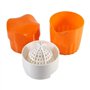 Presse-Agrumes Manuel Portable pour Oranges Presse-Fruits Mini À Main (Couleur: Orange Et Blanc)