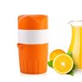Presse-Agrumes Manuel Portable pour Oranges Presse-Fruits Mini À Main (Couleur: Orange Et Blanc)