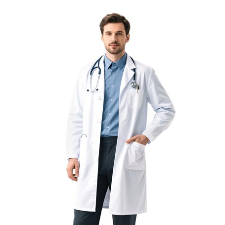 ELEPRUC Blouse de Laboratoire Blanche Unisexe