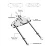 xyuayamz Support Skateboard, Supports Muraux pour Longboard, Support Skate Rack, Porte Ski Mural pour Salon Garage Mur Affichage