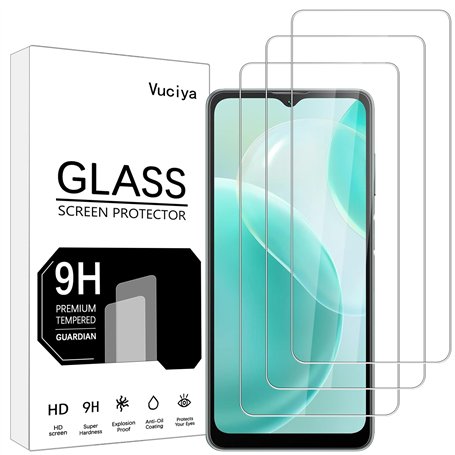 Vuciya Lot de 3 Verre Trempé Compatible avec Blackview A53 Protection Écran 9H Dureté Vitre Film Résistant aux Rayures 0