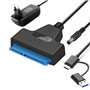 Quoranthexisora Cable SATA to USB Adaptateur SATA USB 3.0