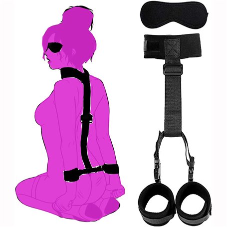 Bdsm Menottes Sex Lit Menotte Femme Sexy érotique SM Kits de Bondage Kit Bdsm Retenue et Bondage Sex Toýs Couple Accessoires Jo
