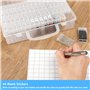 64 Grilles Diamond Painting Accessoires Boite de Rangement, Amovible en Plastique Broderie à Compartimen, 5D Diamant Outils de P