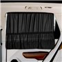 2 pièces Tissu Pare-Soleil pour bébé Pare-Soleil pour fenêtres de Voiture pour Enfants équipé de 4 ventouses 65 * 50cm Noir Semi