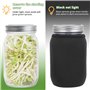 2 germoir à graines - Pot pour Germination 32oz - Matériau en Verre - avec Couvercle en Acier Inoxydable, Support et Plateau en