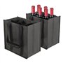 Sac à Bouteilles – Range Bouteille et Cabas – Porte Bouteille Vin – Porte Bouteilles –2 Pièces Rangement Sac de Courses Résistan