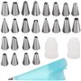 Lrocotanc Kit Complet Pâtisserie Professionnel - 42 Pièces en Acier Inoxydable, 30 Douilles + Poches à Douille + Accessoires pou