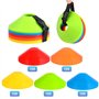Set de 50 Plot Sport-5 Couleurs-Idéal pour Cone de signalisation-Parfait pour l'entraînement au Football, Hockey, Patinage et Ha