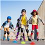 Set de 50 Plot Sport-5 Couleurs-Idéal pour Cone de signalisation-Parfait pour l'entraînement au Football, Hockey, Patinage et Ha