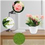 XIAQICA 4 Pièces Mini Plantes artificielles en Pot Petite Chrysanthème Boule Fleurs Artificielle Plastique Fleur Plante en Pot I