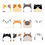 Lot de 12 notes autocollantes pour enfants - Bloc-notes mignons - Bloc-notes - Petit bloc de notes - Motif chat de dessin animé