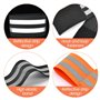 Brassard Réfléchissant, 4 Pièces Serre Pantalon Velo, Bande élastique Réfléchissante avec Fermeture Velcro, pour Homme et Femme,