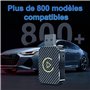 Adaptateur CarPlay sans Fil pour Apple iPhone, Adaptateur sans Fil carplay avec câble d'extension USB & USB-C/Type-C, Compatible