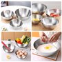 Lot de 5 bols mélangeurs en acier inoxydable - Saladiers en acier inoxydable - Bol mélangeur - Bol de cuisine - Bol de service -