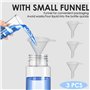 Flacon Voyage 8 Pièces Kit,100ml Bouteilles Transparent Voyage en Plastique vides avec 3 Petits entonnoirs,Voyage Accessoires Co