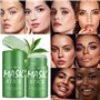 2 pièces bâton de masque au thé vert,Nettoie en Profondeur les Pores Purifiant,Dissolvant les Points Noirs et L'acné,Purifie la 