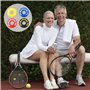UTMACH Amortisseur Raquette Tennis 12 Pcs Amortisseur en Silicone Lettre Amortisseur Tennis Vibrations de Colored Anti Vibration
