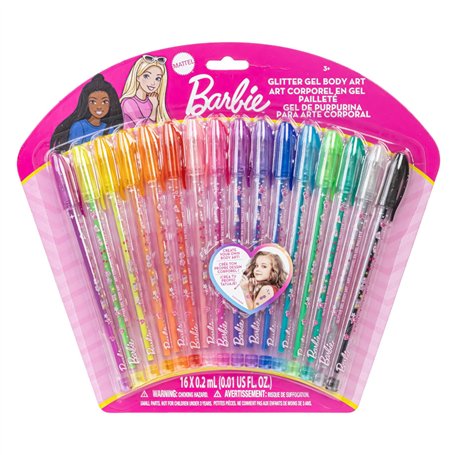 Townley Girl Barbie Coffret de 16 stylos à paillettes
