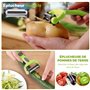 KOOSREEL 3 en 1 Econome a Julienne, Éplucheur à Fruits et Légumes, Eplucheur Légumes avec Poignée Antidérapante est Idéal pour P