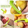 KOOSREEL 3 en 1 Econome a Julienne, Éplucheur à Fruits et Légumes, Eplucheur Légumes avec Poignée Antidérapante est Idéal pour P