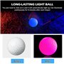 BORDEAG Lot de 6 balles de golf lumineuses à LED multicolores - Balles de golf lumineuses - Idéales pour l'entraînement de nuit