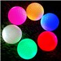 BORDEAG Lot de 6 balles de golf lumineuses à LED multicolores - Balles de golf lumineuses - Idéales pour l'entraînement de nuit