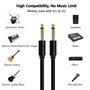 Câble Jack professionnel 3M,Cable Jack Guitare Cable Jack 6.35 mm mâle vers 6.35 mm mâle pour guitare électrique pour connecter