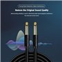 Câble Jack professionnel 3M,Cable Jack Guitare Cable Jack 6.35 mm mâle vers 6.35 mm mâle pour guitare électrique pour connecter