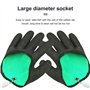 TAIZER 4PCS Gants Pêche Gant Pêche Anti-Coupure Anti-Crevaison Gants Pêche Étanche avec Magnétisme Boucle Gant Chasse Main Gauch