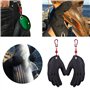 TAIZER 4PCS Gants Pêche Gant Pêche Anti-Coupure Anti-Crevaison Gants Pêche Étanche avec Magnétisme Boucle Gant Chasse Main Gauch