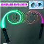 Corde à sauter lumineuse pour enfants, corde à sauter avec lumière LED pour enfants, corde à sauter réglable avec poignées antid