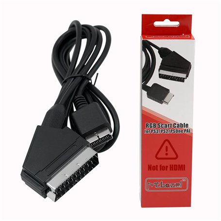 Mcbazel Câble RGB SCART AV pour PS2/PS3/PS1 PAL