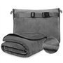 WANDGU 127×152cm Couverture Chaude d'avion: Grise Couverture de Voyage Ultra Légère