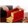 QZUKOY Trancheuse à pain pliable pour toast et gâteaux - Coupe uniforme pour pain fait maison