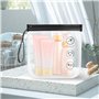 4 Pcs Trousse de Toilette Transparente Femme 20x20cm Transparente Voyage Kit de Voyage pour l'Avion Sacs d'avion Trousse Transpa