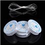 Fil Elastique pour Bracelet Resistant, 3 Rouleaux Fil pour Bracelet Perle Transparent, Fil Nylon pour Bracelet 0.5mm 0.8mm 1mm, 