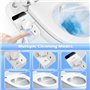 NVIYAM Toilette Japonaise Bidet, Bidet Toilette Gauche WC Bidet, Toilette WC non Electrique, Accessoire pour Toilettes avec Doub